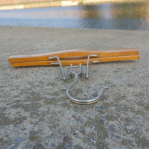 Vintage Fratelli Reguitti Brev No. 432106 32 Made in Italy Wood Pants Hanger - Picture 8 of 13